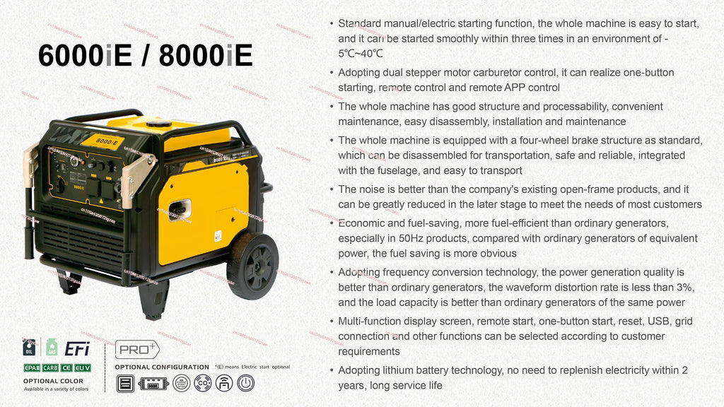 Groupe électrogène domestique à essence 5 kW – 6 kVA