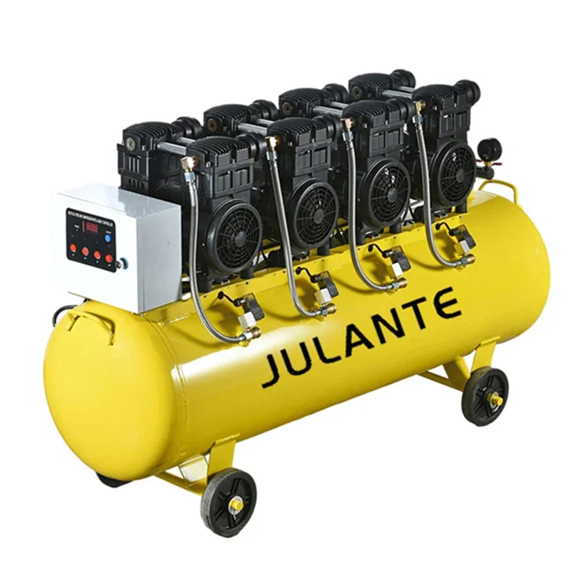 Compresseur d’air industriel silencieux sans huile, 8 bars