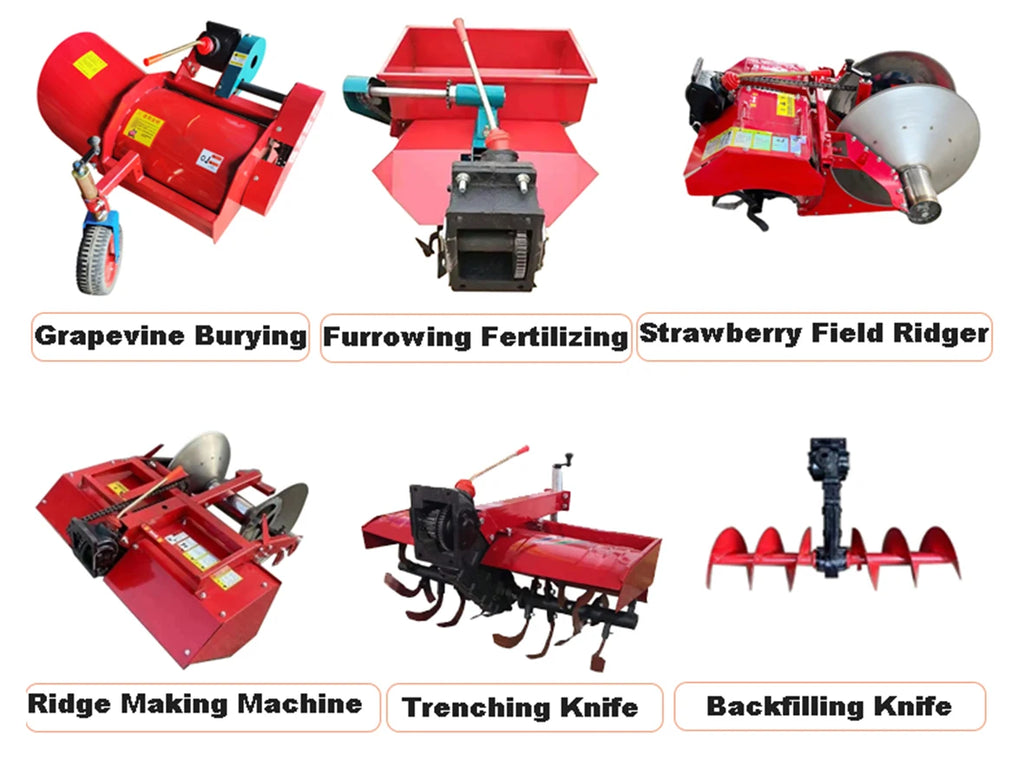 Machine Agricole 5 en 1 – Mini Tracteur à Chenilles avec Excavateur