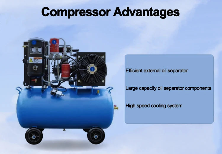 Compresseur d’air à vis portable haute pression