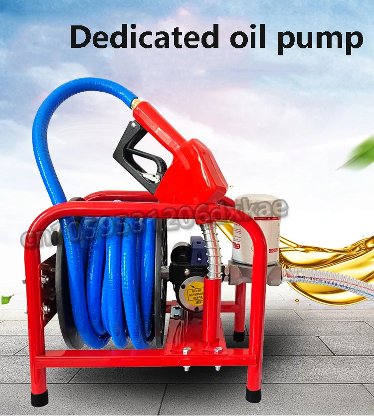 Pompe Électrique Diesel 12V / 24V / 220V – 380W avec Pistolet de Distribution et Compteur