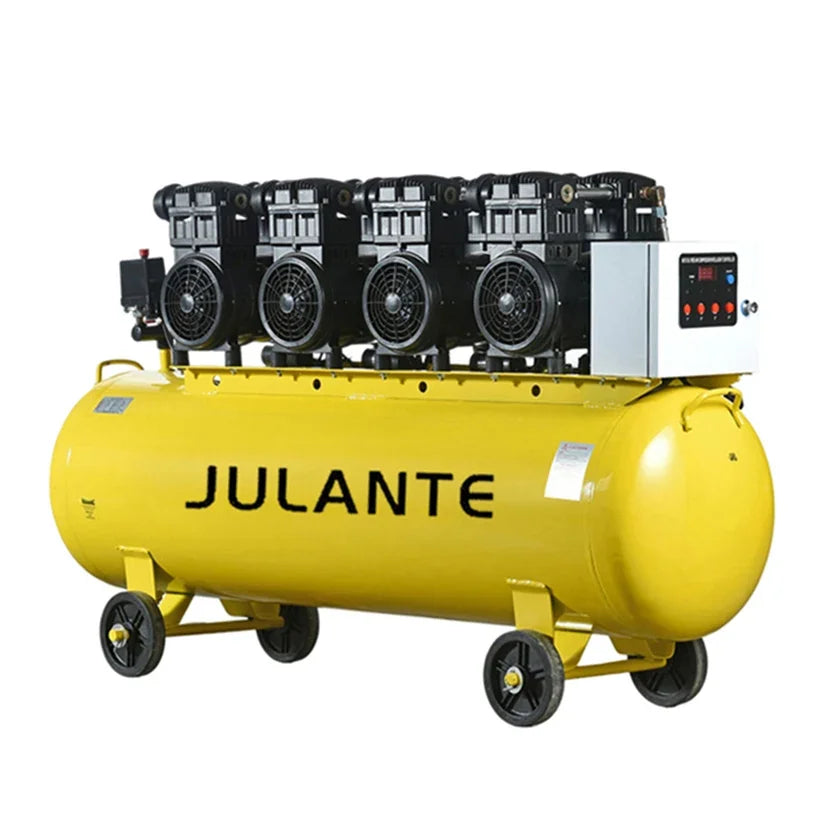 Compresseur d’air industriel silencieux sans huile, 8 bars