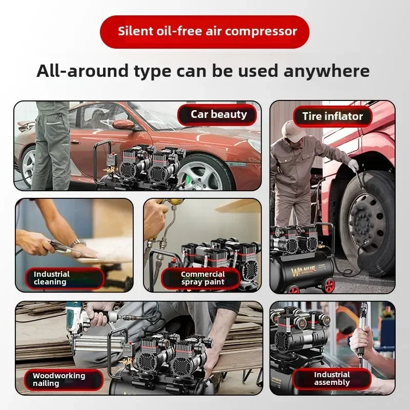 Compresseur d’air portable industriel 220V, haute pression