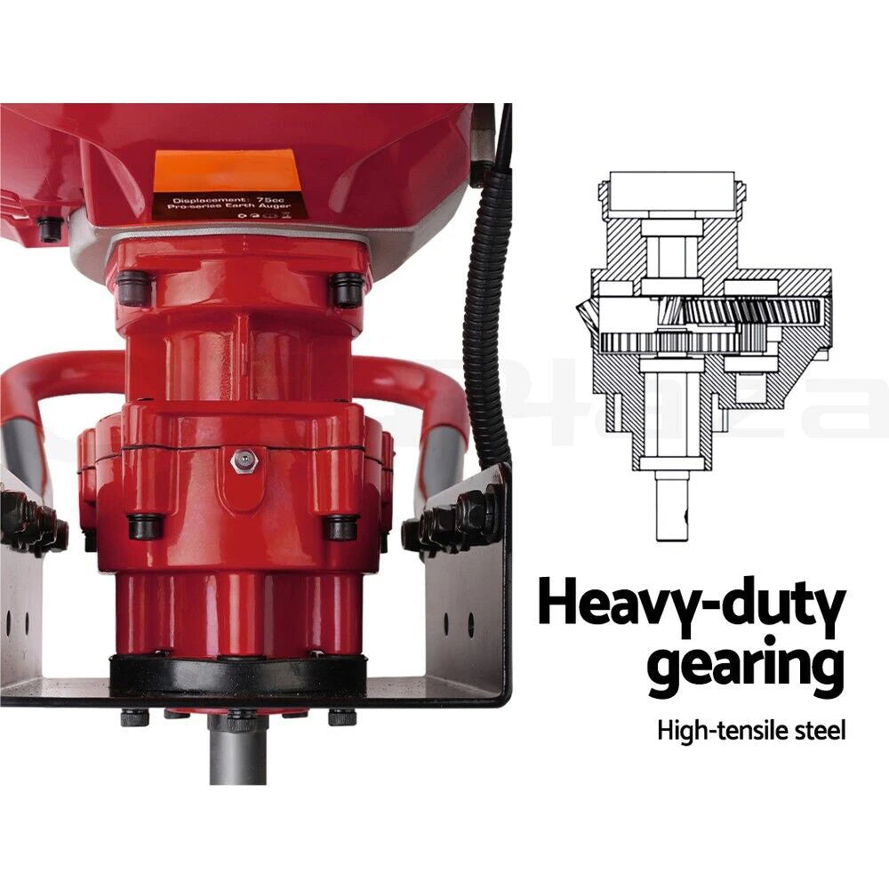 Foreuse arrière à essence 52CC pour excavateur