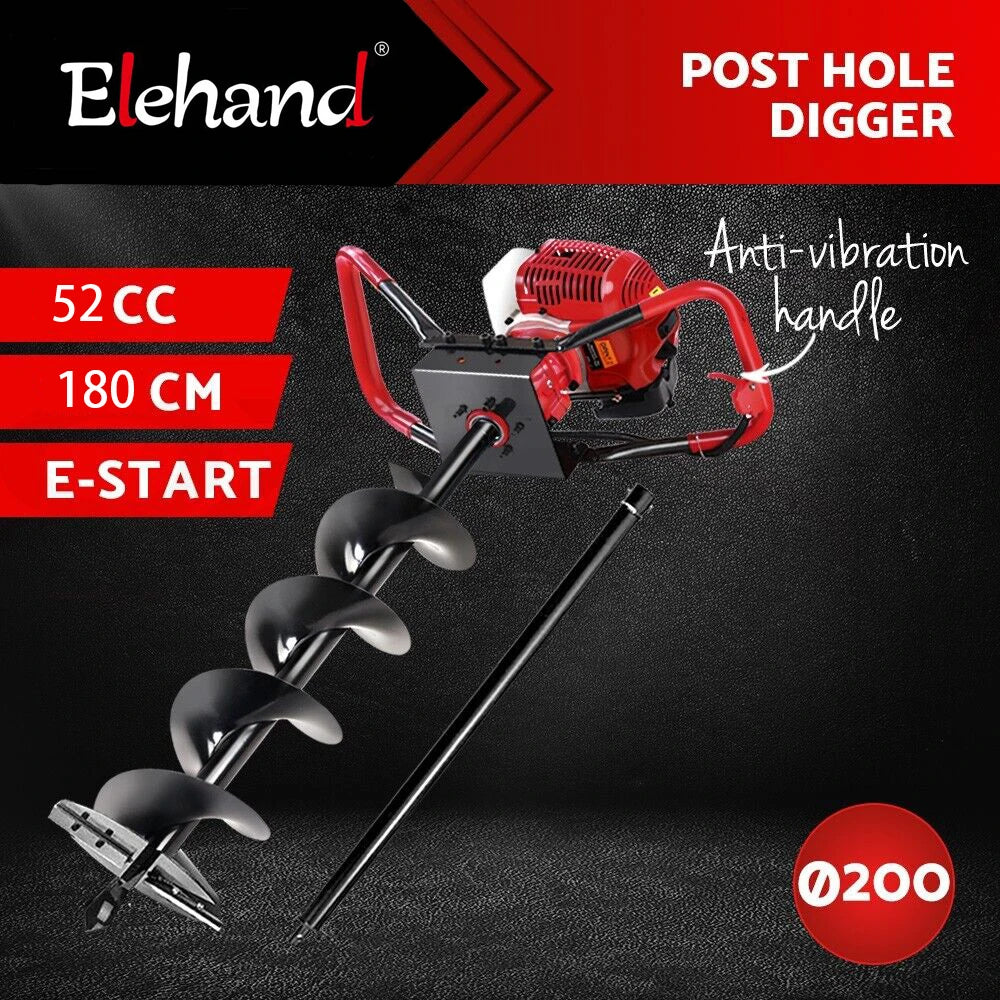 Foreuse arrière à essence 52CC pour excavateur