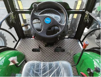 Mini tracteur agricole multifonction 4x4, compact, avec démarrage électrique et chargeur frontal intégré
