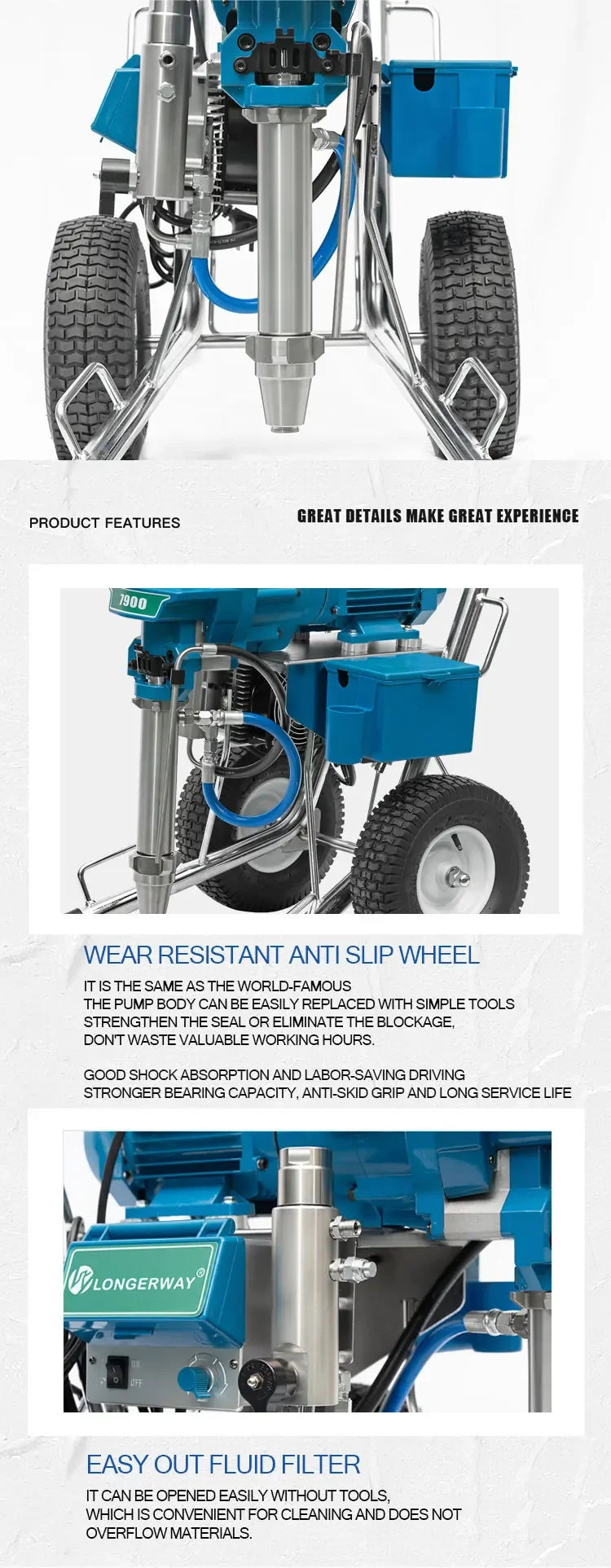 Pulvérisateur airless professionnel pour peinture et enduit