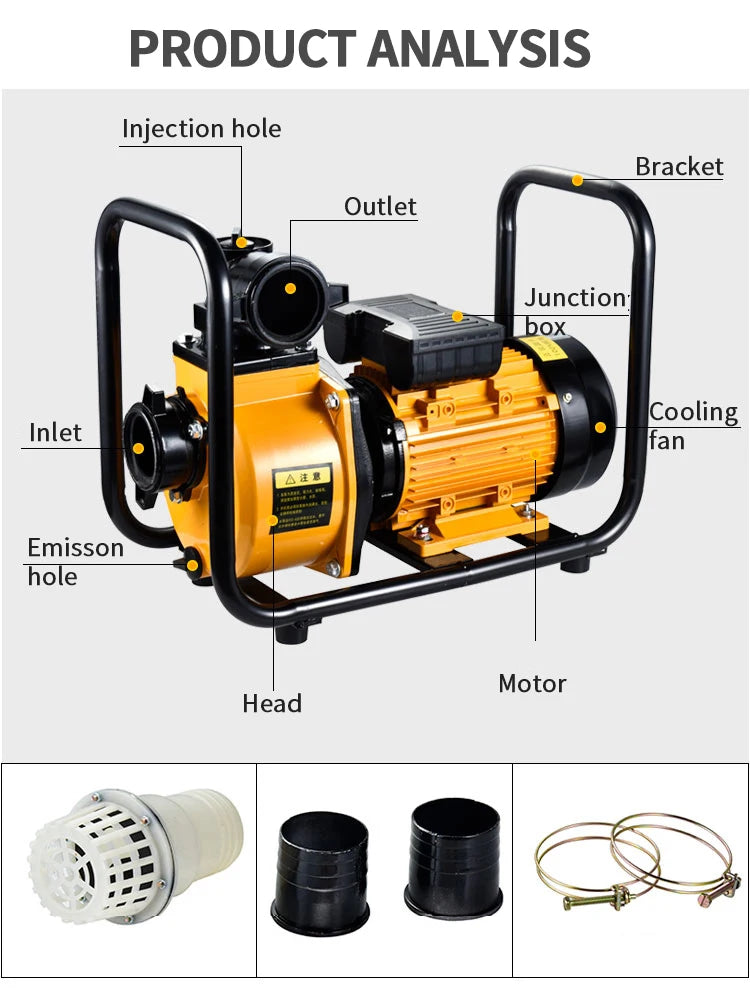 Pompe à Eau Électrique 1 Pouce – Haute Pression pour Irrigation