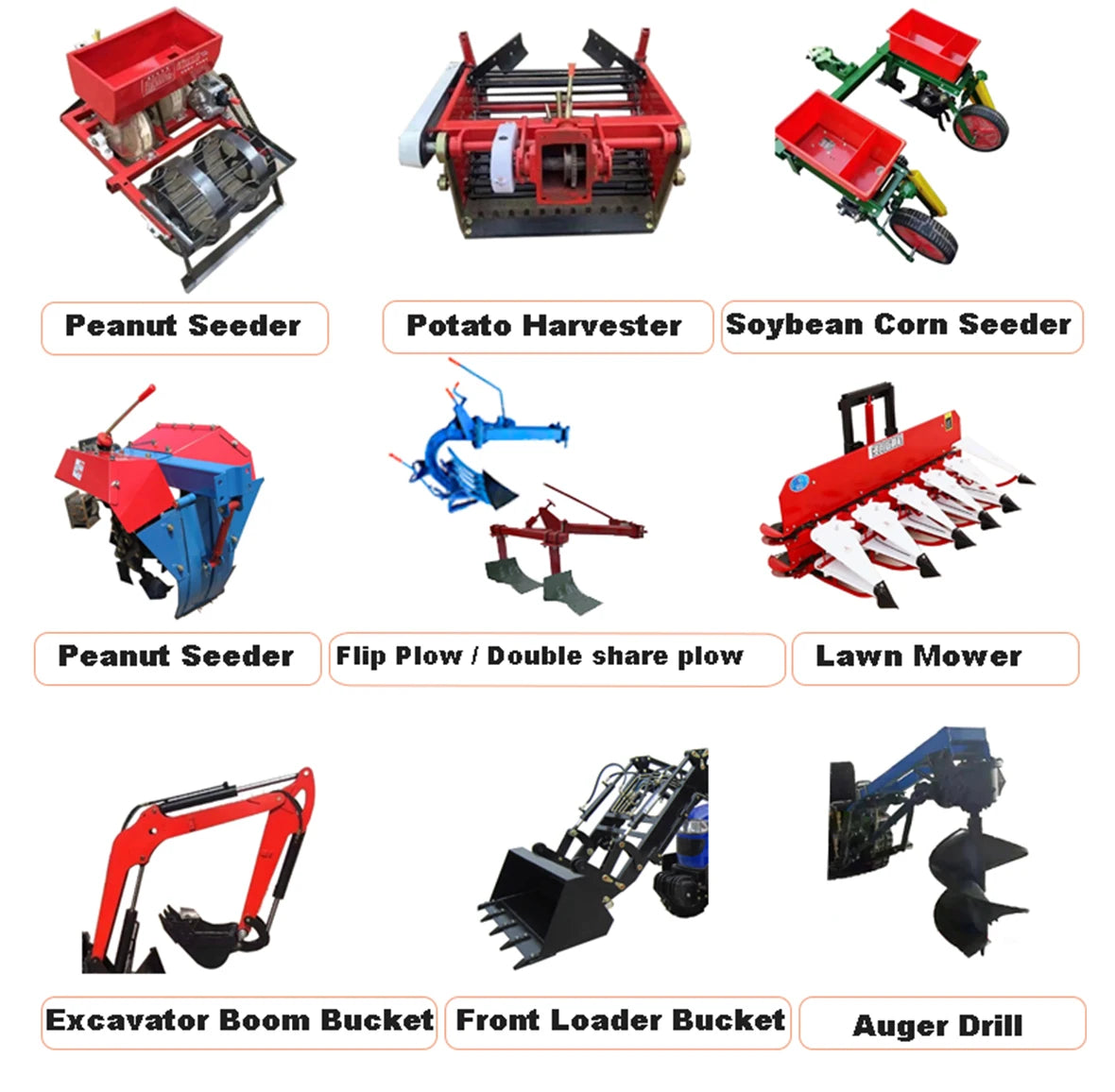 Machine Agricole 5 en 1 – Mini Tracteur à Chenilles avec Excavateur