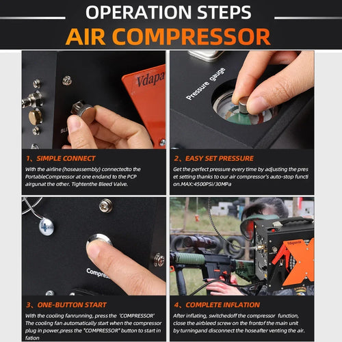 Compresseur d’air PCP avec arrêt automatique, alimenté par DC 12V (voiture)