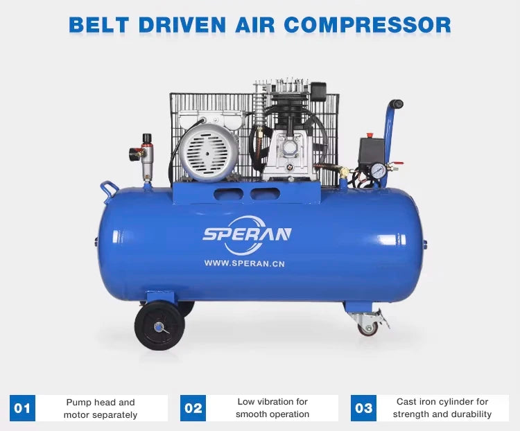 Compresseur d’Air Électrique 2Hp – 50L, Haute Pression